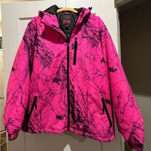 Realtree neon pink Jacket with navy/black Embroidered Logo